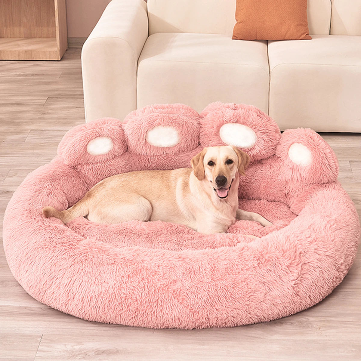 Fluffy Dog Bed Large Basket