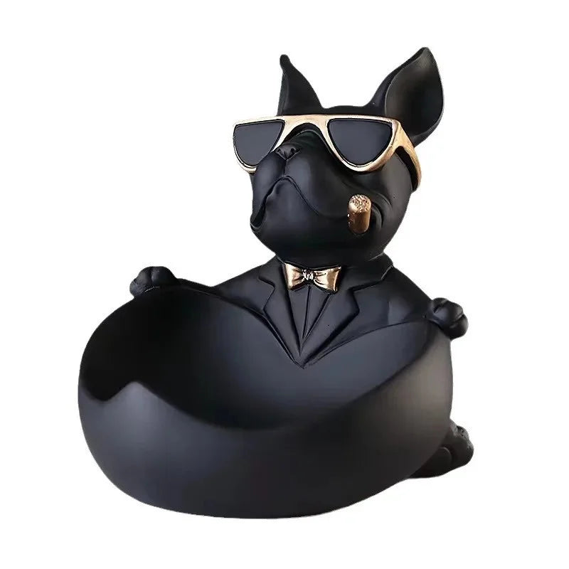 Dog Figurine Storage Box - Resin Art Sculpture