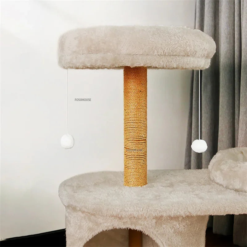 Three-Layer Cat Tree House - Multi-Level Scratching Post & Activity Center