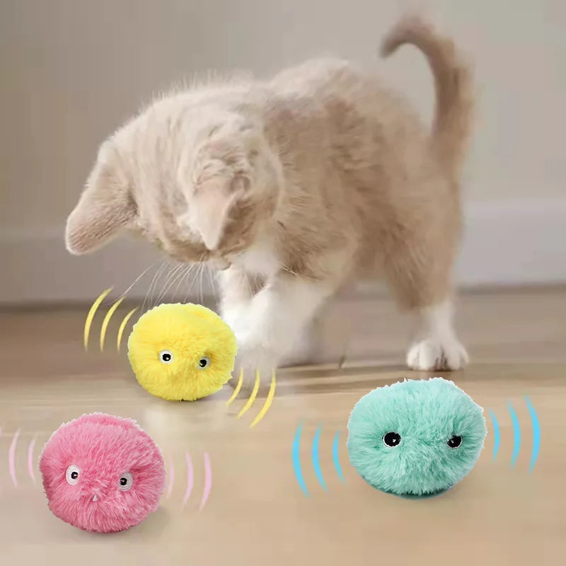 Smart Interactive Cat Ball - Touch Activated Squeaky Catnip Toy