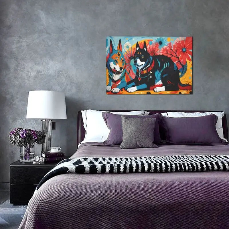Cute Dog Canvas Wall Art - HD Print Painting