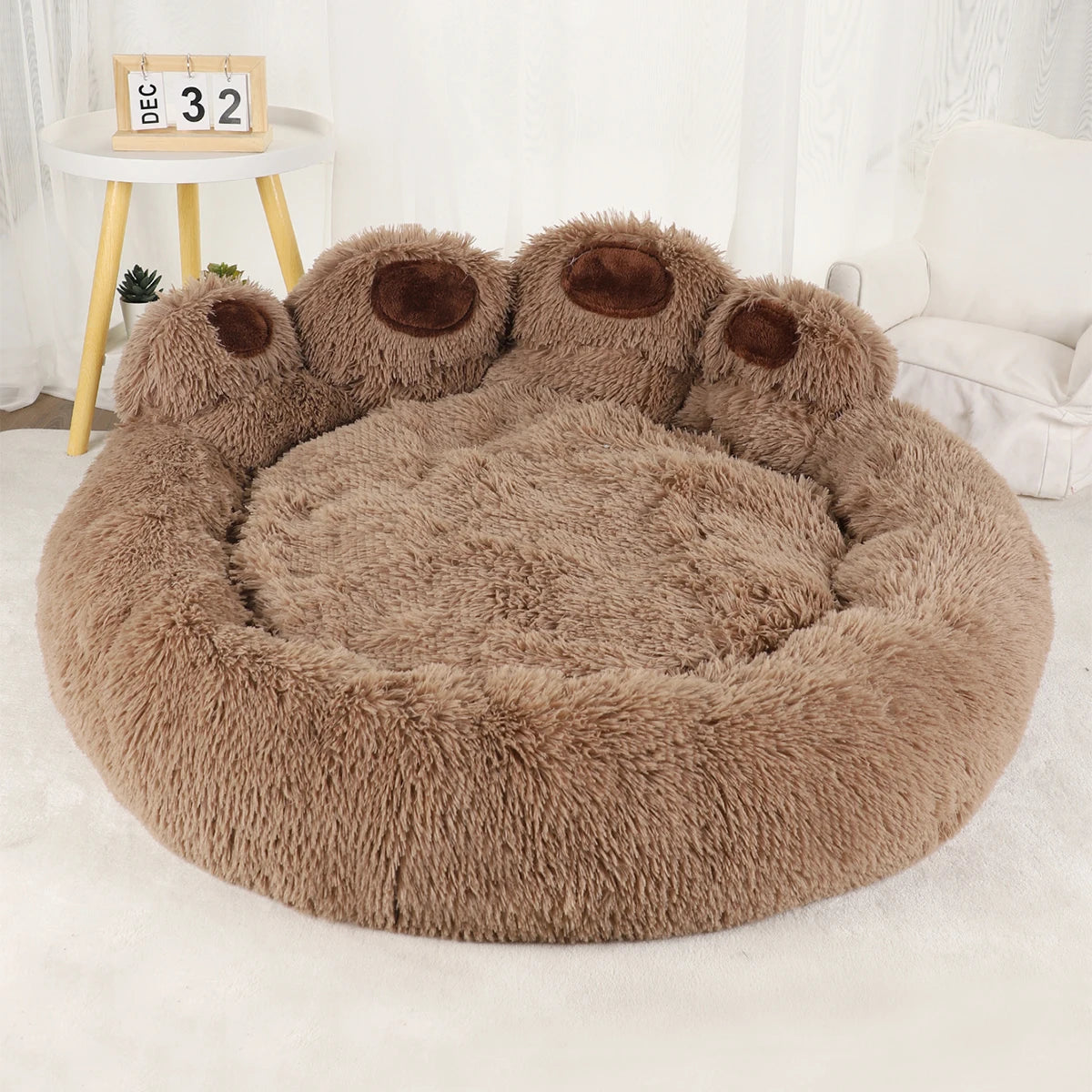 Fluffy Dog Bed Large Basket
