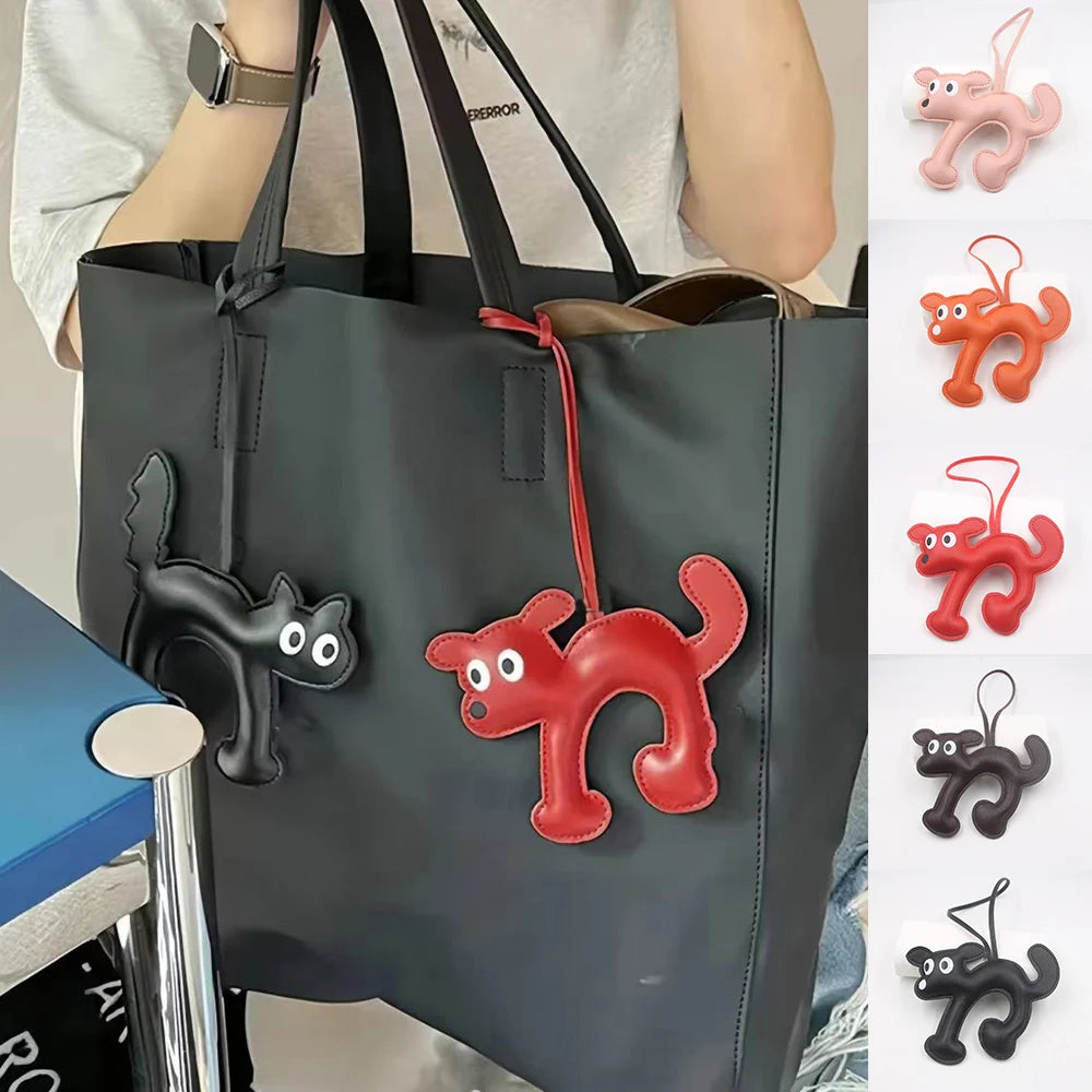 Cute Leather Pet Keychain