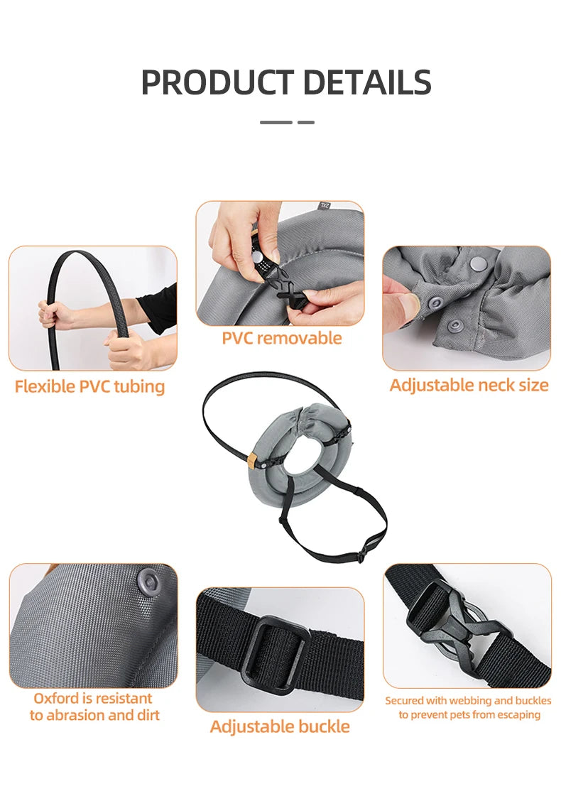 Blind Dog Safety Collar - Anti-Collision Protection Harness with Reflective Strips