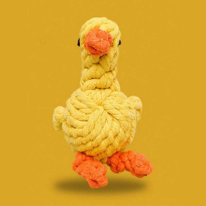 Hand-Woven Cotton Rope Dog Toy - Teeth Resistant Chew Toy