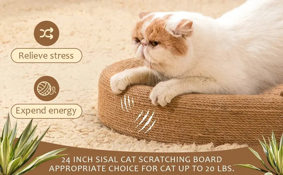 Cat Recliner Scratching Board - Portable Sisal Entertainment Sofa & Climbing Frame