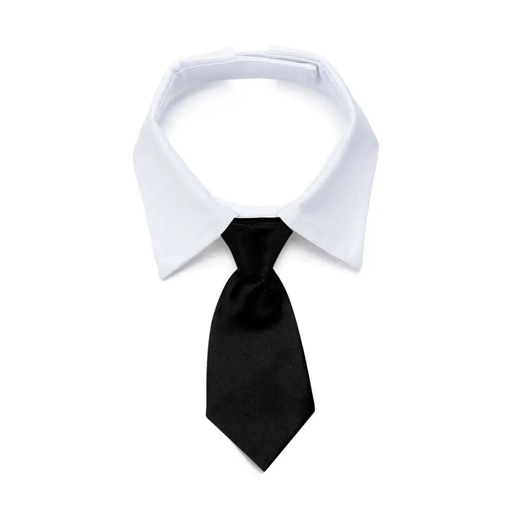 Pet Tuxedo Bow Tie Collar - Formal Accessory for Dogs & Cats