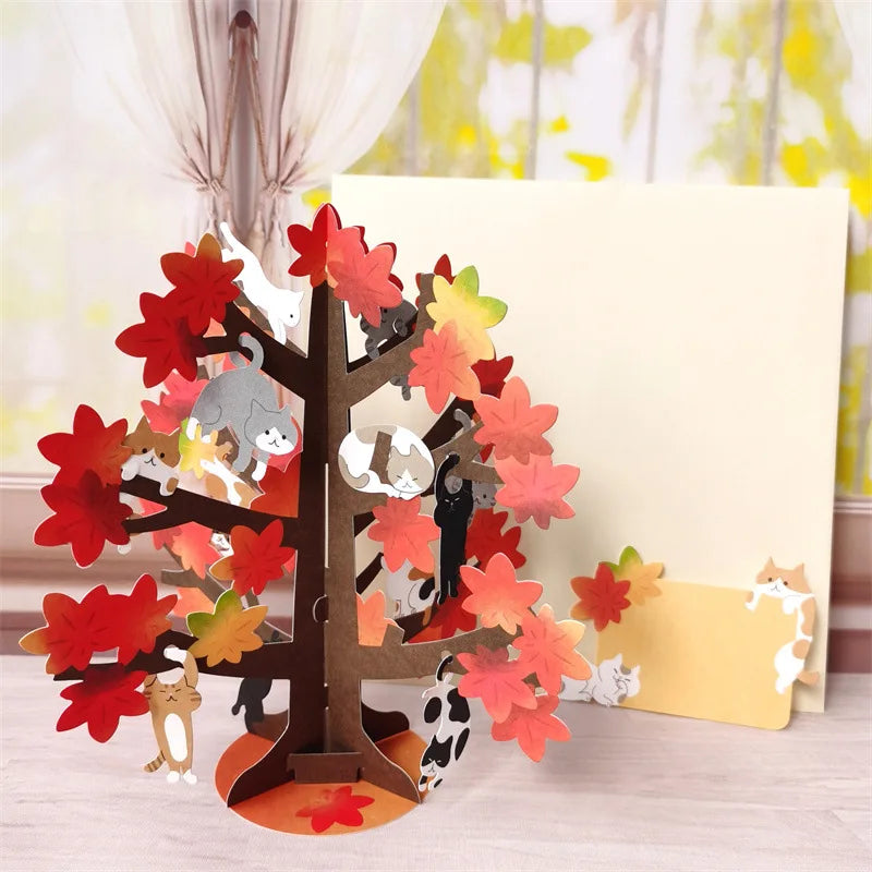 3D Dog & Cat Greeting Card - Creative Design