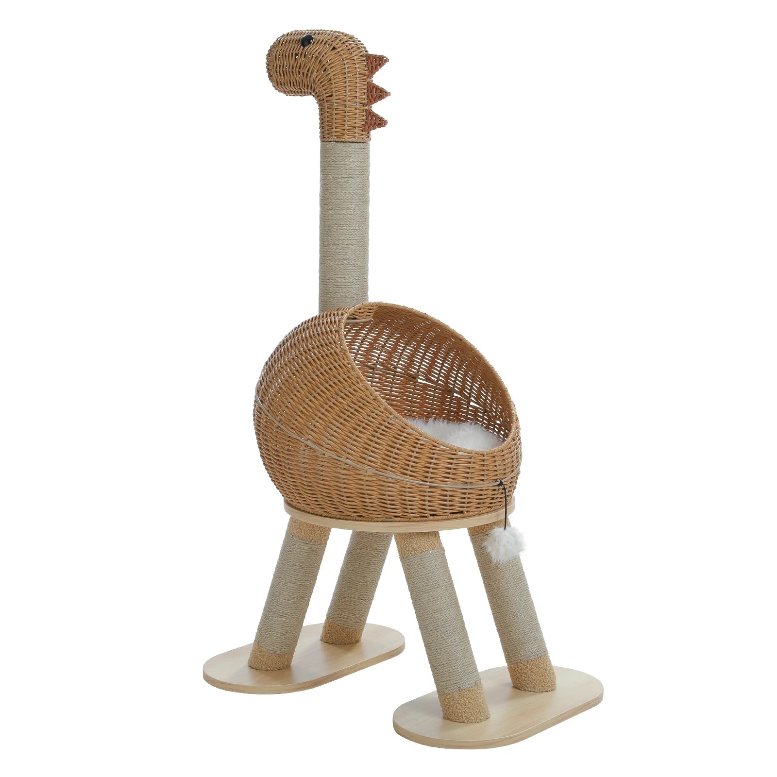 Dinosaur Cat Tree Tower - 116cm Multi-Level Scratching Post