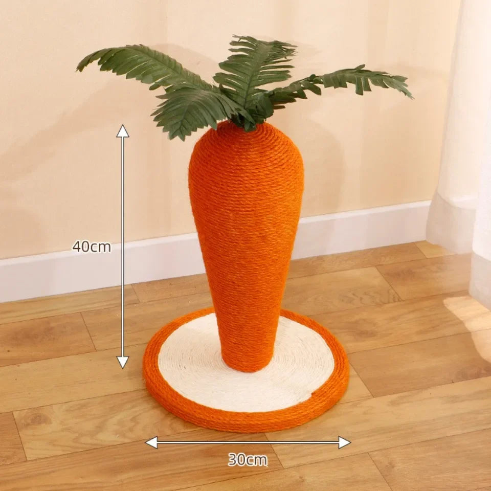 Adorable Carrot Cat Tree - Cute Sisal Scratching Post & Climbing Frame