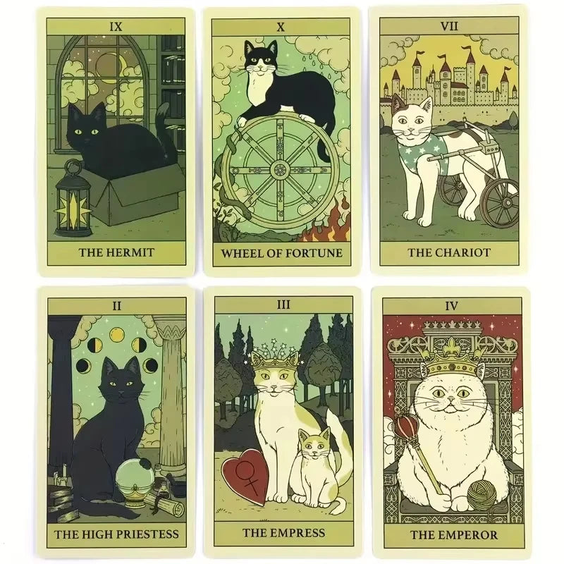 Cats Rule The Earth Tarot Cards - Mystical Fortune Telling Deck for Cat Enthusiasts
