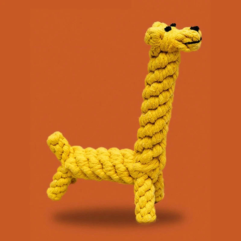 Hand-Woven Cotton Rope Dog Toy - Teeth Resistant Chew Toy
