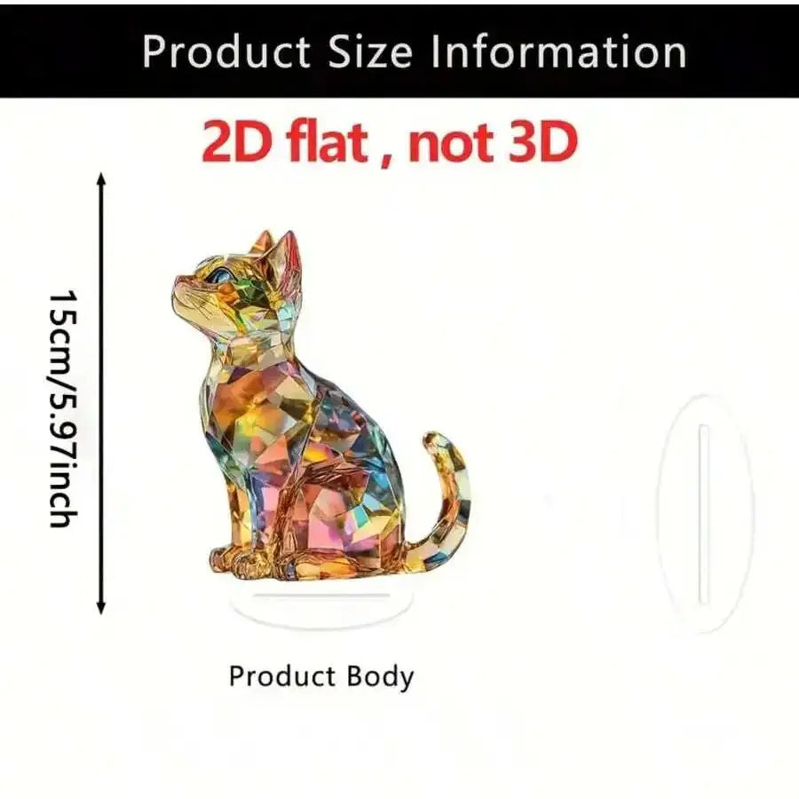 Elegant Cat Table Sculpture - Classic Animal-Themed Home & Office Decoration