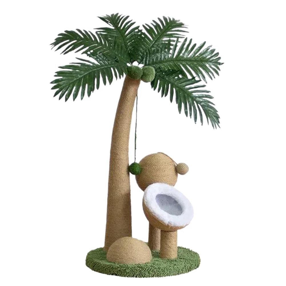 Coconut Tree Cat Scratching Post - Natural Sisal