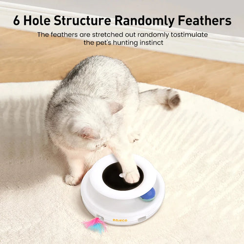 2-in-1 Smart Cat Toy Set - Automatic Feather & Ball with 5 Modes