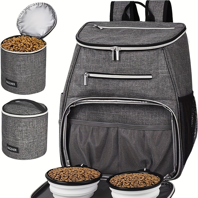 Dog Travel Backpack - Airline Approved with Bowls & Food Baskets