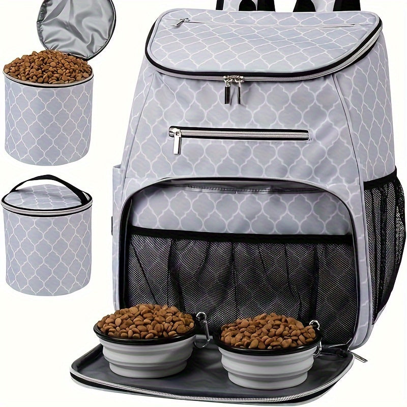 Dog Travel Backpack - Airline Approved with Bowls & Food Baskets